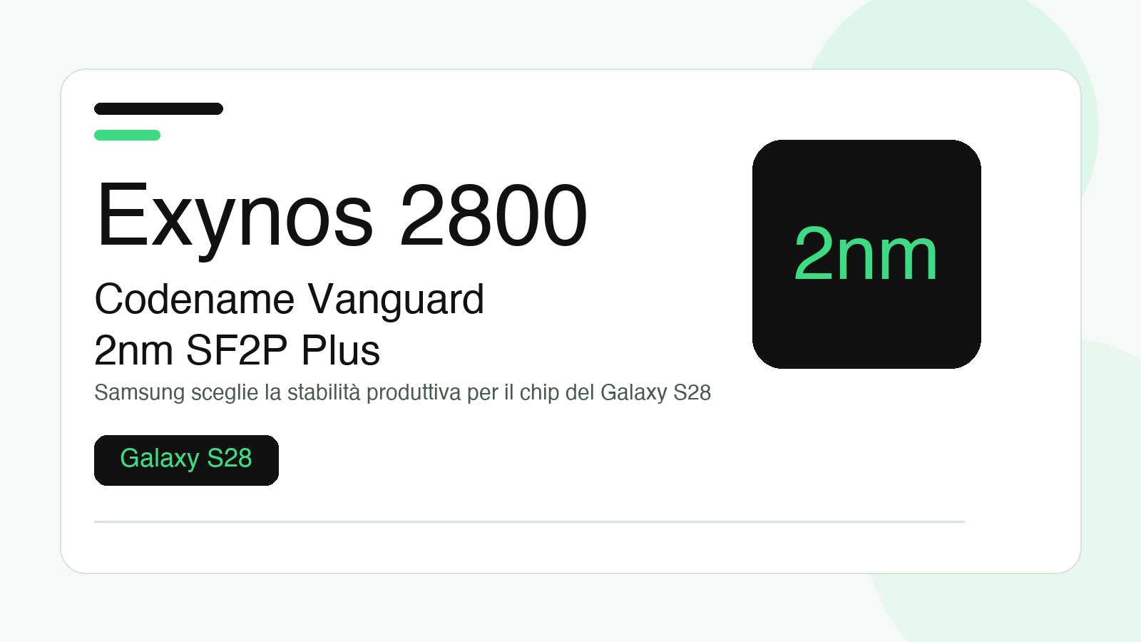 Exynos 2800 Vanguard Samsung S28