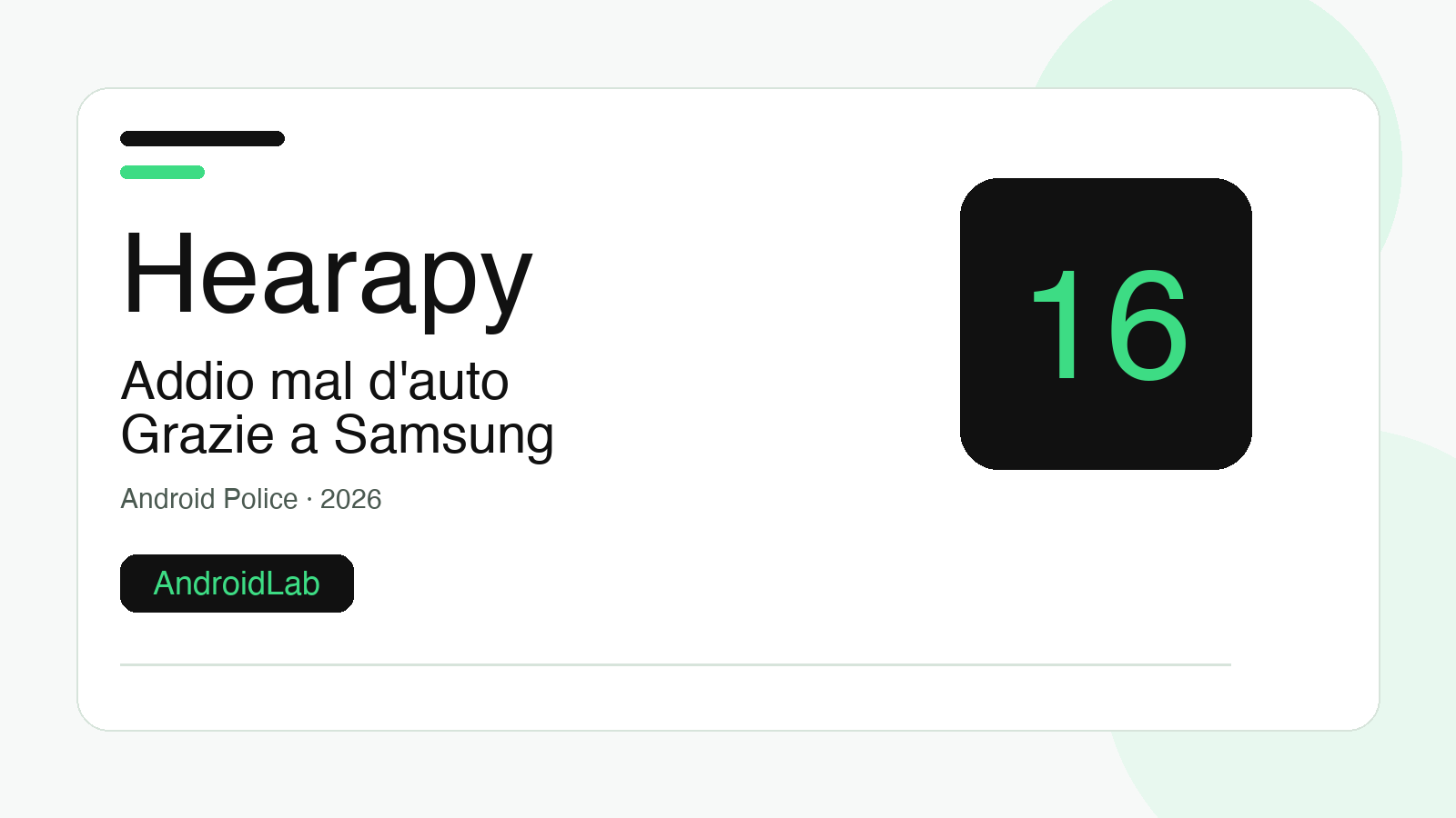 Samsung Hearapy: la nuova app che combatte la cinetosi con l'audio