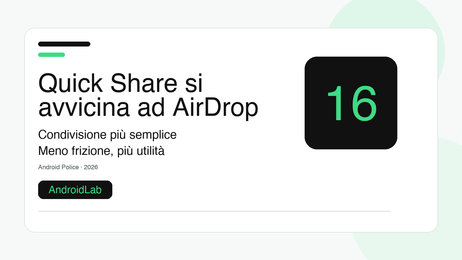 Quick Share si avvicina ancora di più ad AirDrop