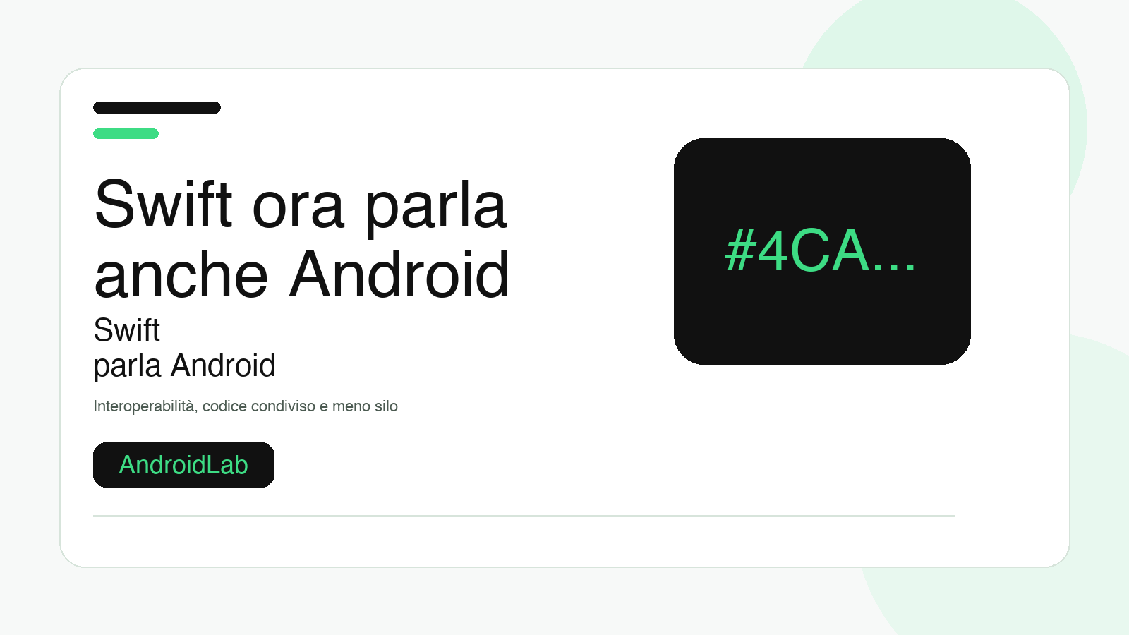 Swift ora parla anche Android