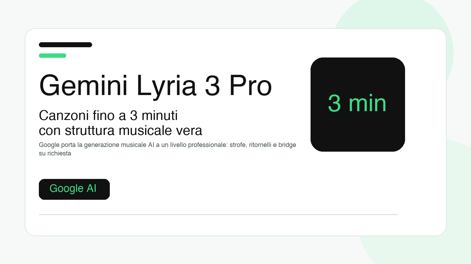 Gemini Lyria 3 Pro: canzoni fino a 3 minuti con struttura musicale vera