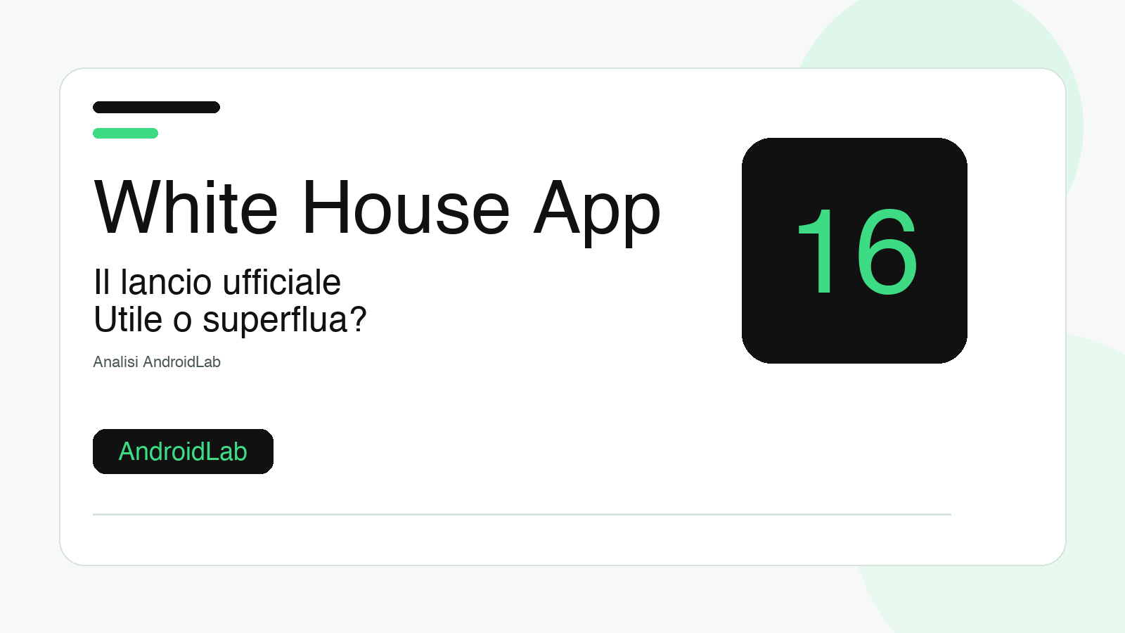 La Casa Bianca lancia la sua app Android