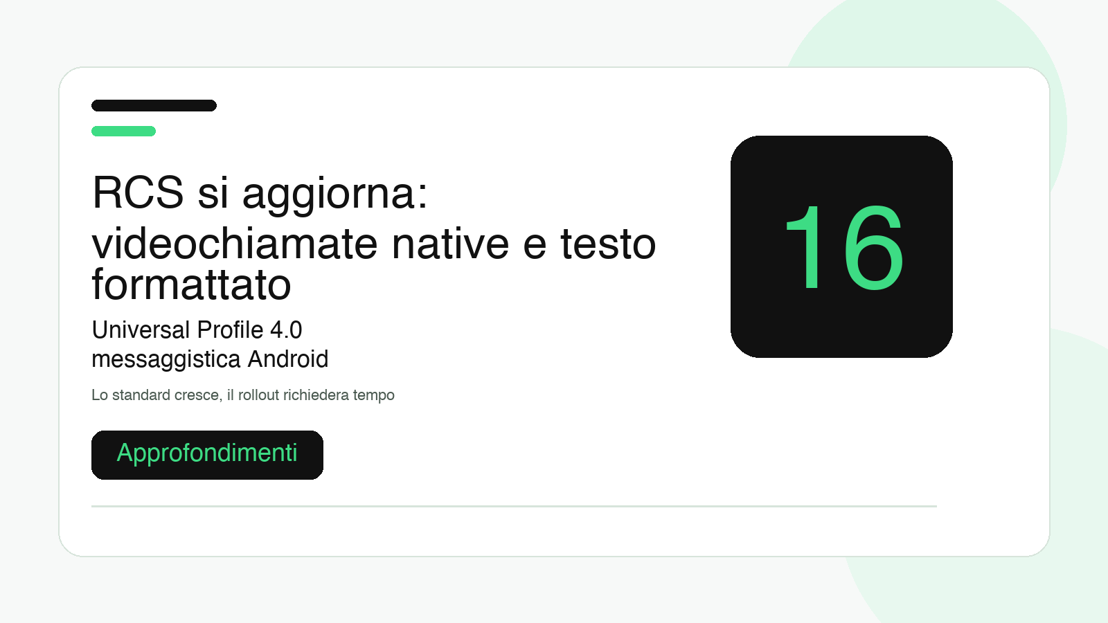 RCS si aggiorna: videochiamate native e testo formattato puntano a modernizzare la messaggistica Android