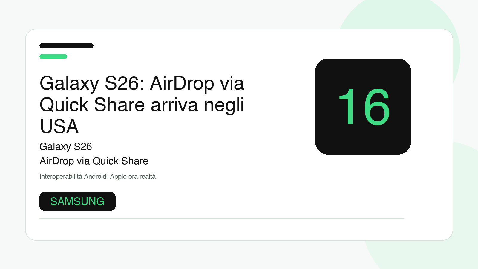 Galaxy S26: AirDrop via Quick Share arriva anche negli USA