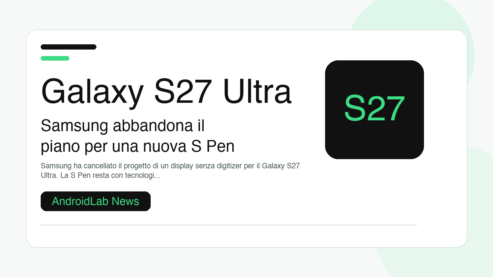 Galaxy S27 Ultra: Samsung abbandona il piano per una nuova S Pen