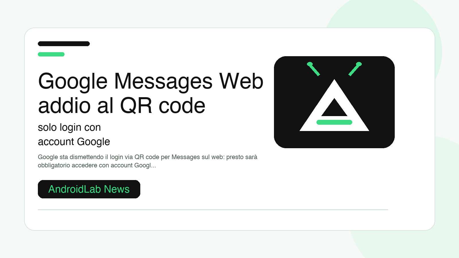 Google Messages Web addio al QR code: solo login con account Google