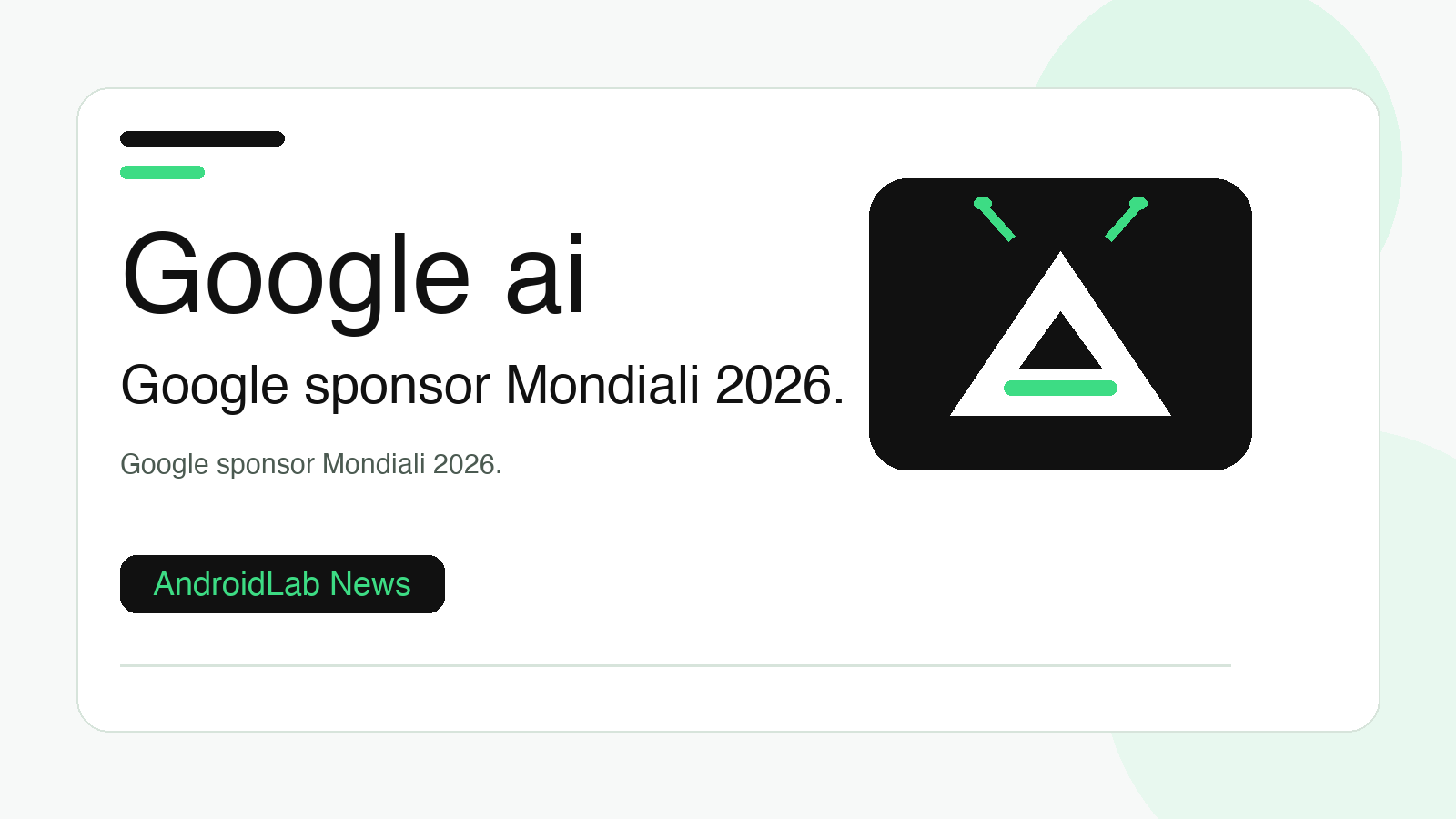 Google ai Mondiali