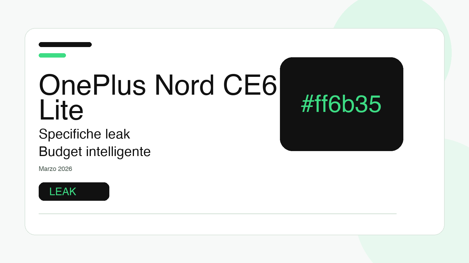 OnePlus Nord CE6 Lite arriva con specifiche lean e prezzo aggressivo