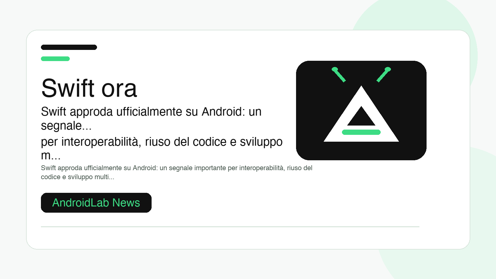 Swift ora parla anche Android