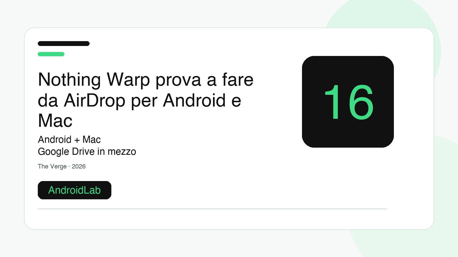 Nothing Warp prova a fare da AirDrop per Android e Mac