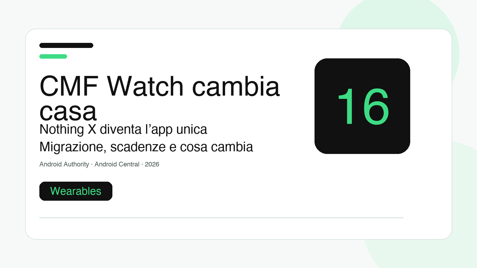 CMF Watch cambia casa: Nothing X diventa l’app obbligatoria e il conto alla rovescia è già partito