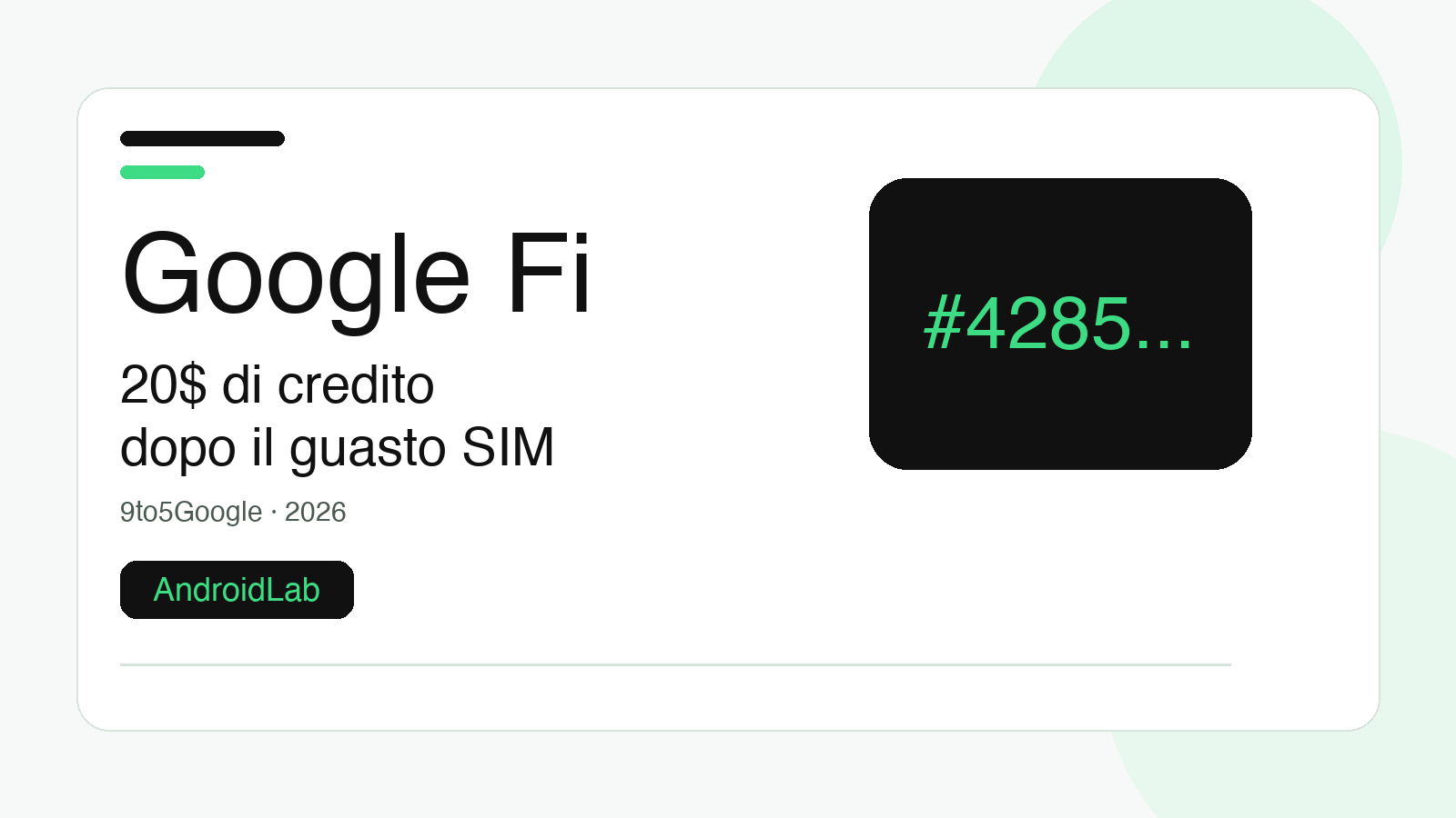 Google Fi mette un cerotto da 20 dollari al disastro SIM: ma il danno vero è altrove