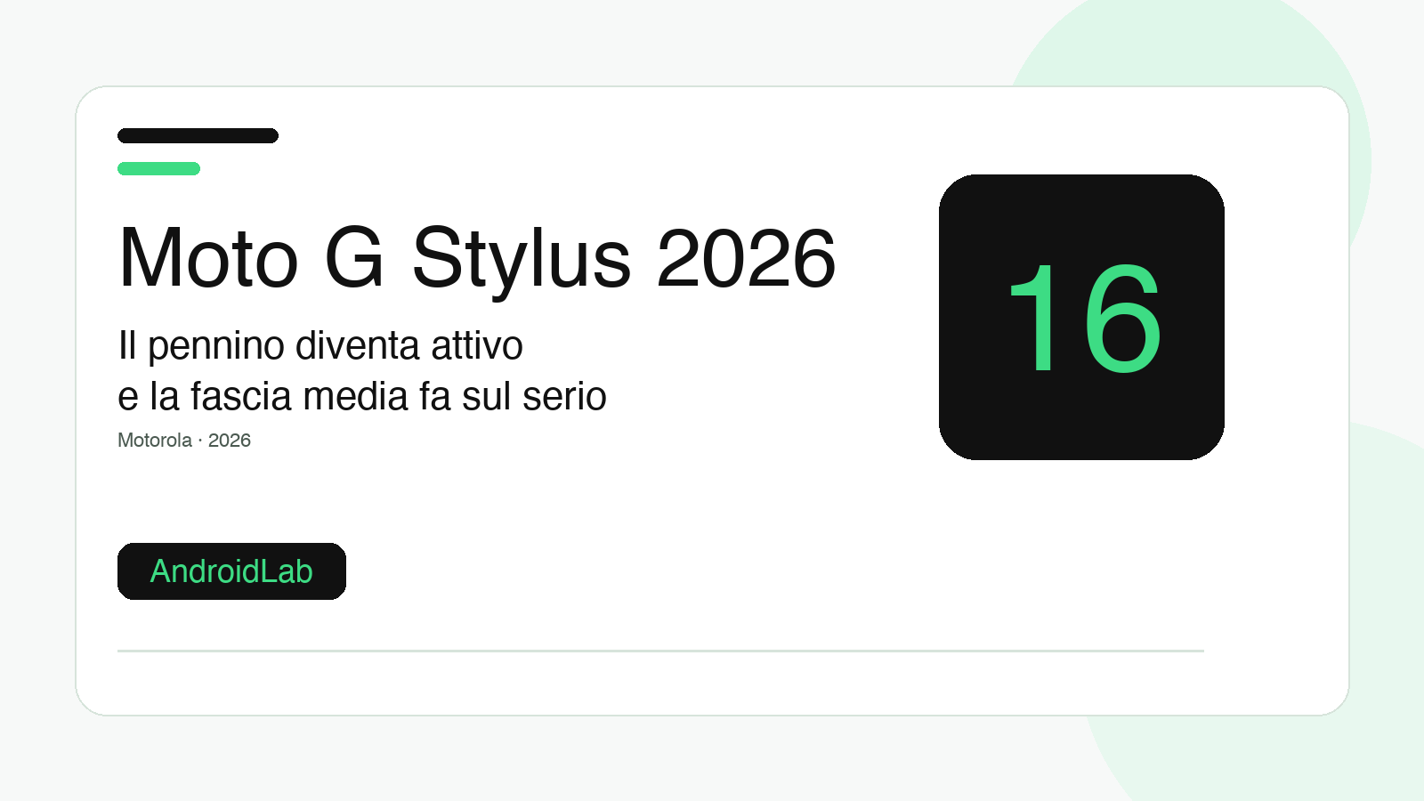 Moto G Stylus 2026 sfida il Galaxy S26 Ultra: il pennino attivo arriva a 499 dollari