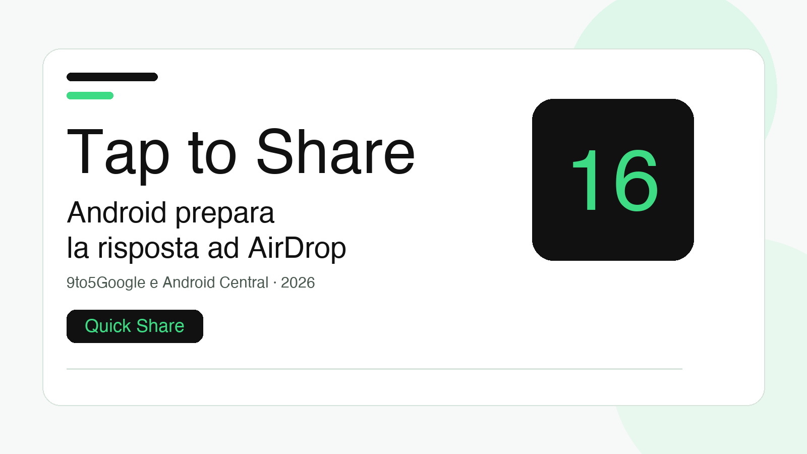 Android prepara il suo NameDrop: contatti e file con un semplice tocco