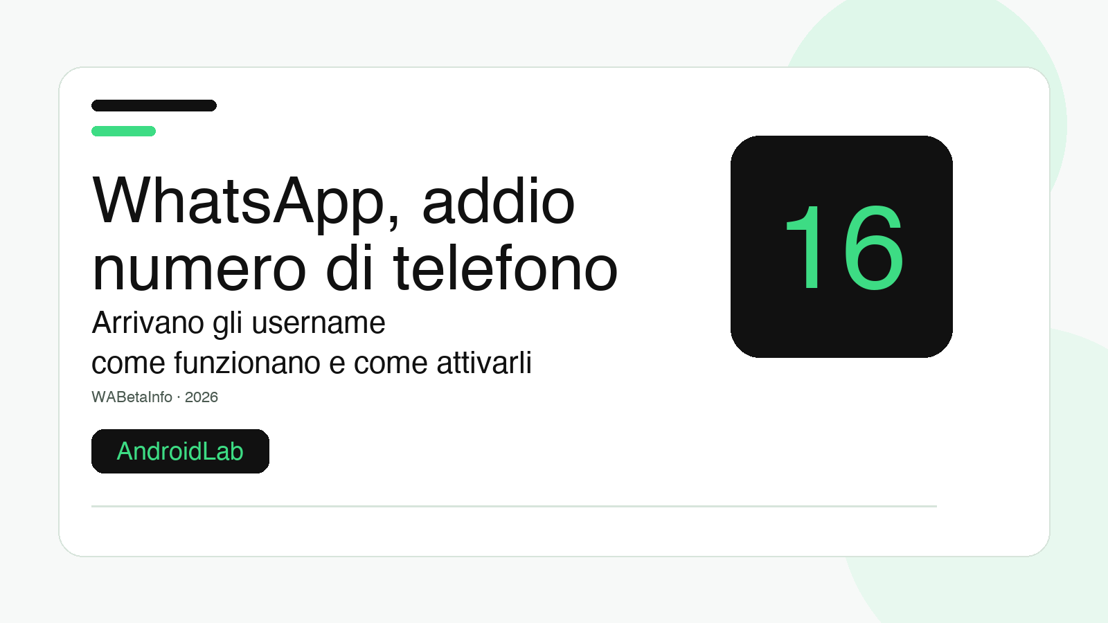 WhatsApp nasconde il tuo numero: partono gli username e la chiave segreta a 4 cifre