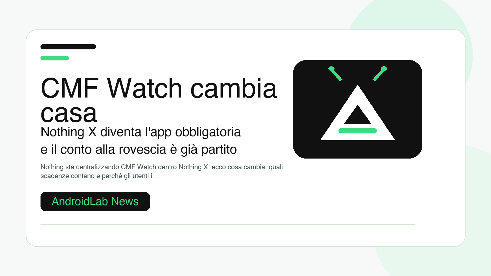 CMF Watch cambia casa: Nothing X diventa l’app obbligatoria e il conto alla rovescia è già partito