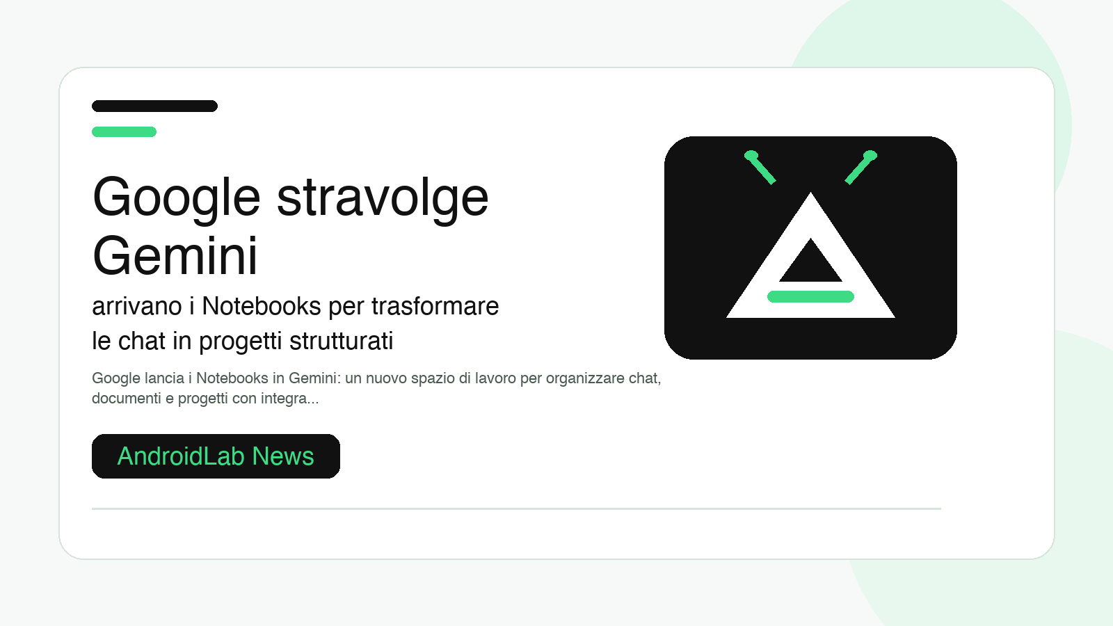 Google stravolge Gemini: arrivano i Notebooks per trasformare le chat in progetti strutturati