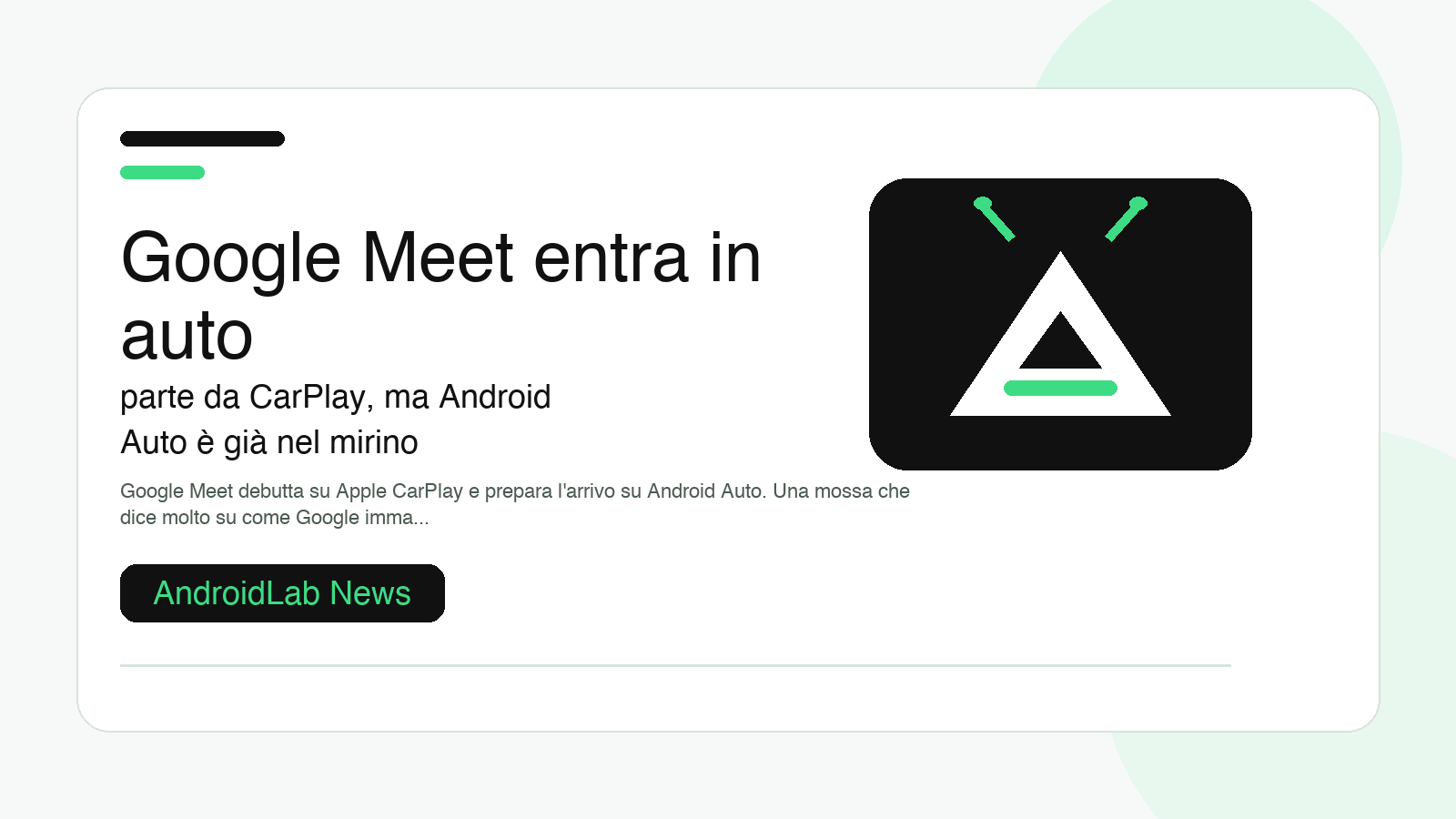 Google Meet entra in auto: parte da CarPlay, ma Android Auto è già nel mirino