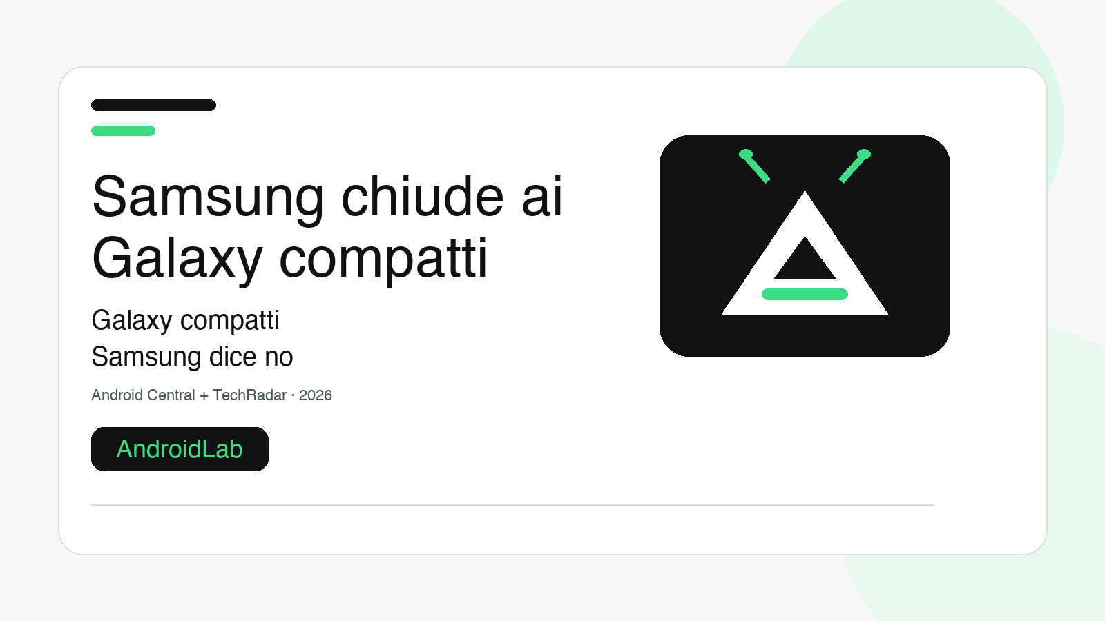 Samsung ammette il problema: troppa AI, zero veri Galaxy compatti