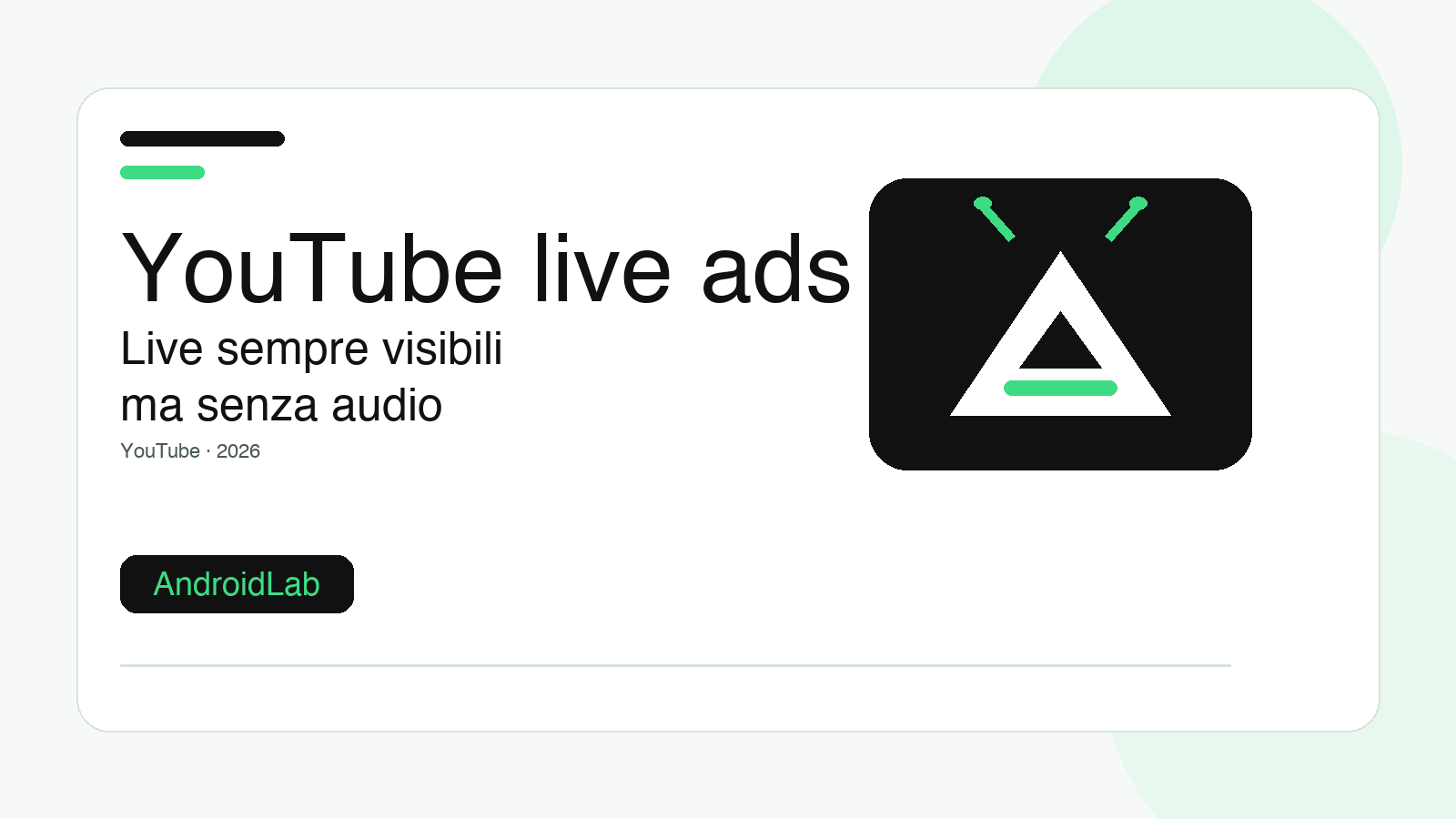 YouTube cambia le pubblicita nelle live da mobile: il video resta, ma l'audio sparisce