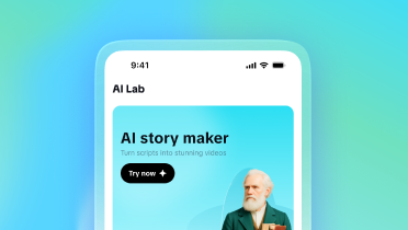 Funzione AI Lab in CapCut su dispositivo mobile