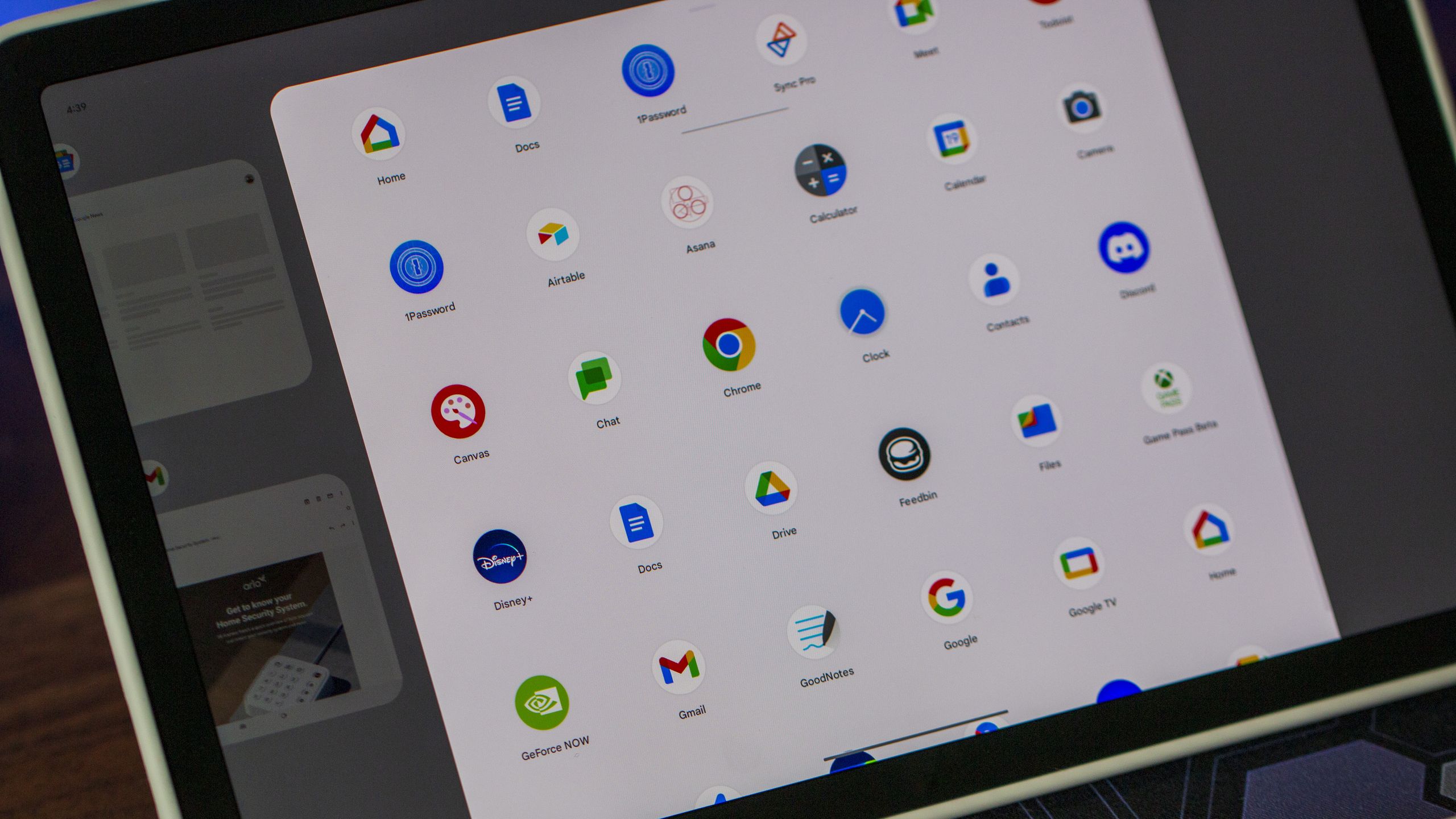 Chrome su tablet Android non si apre: guida all'errore delle 5 finestre, vista frontale