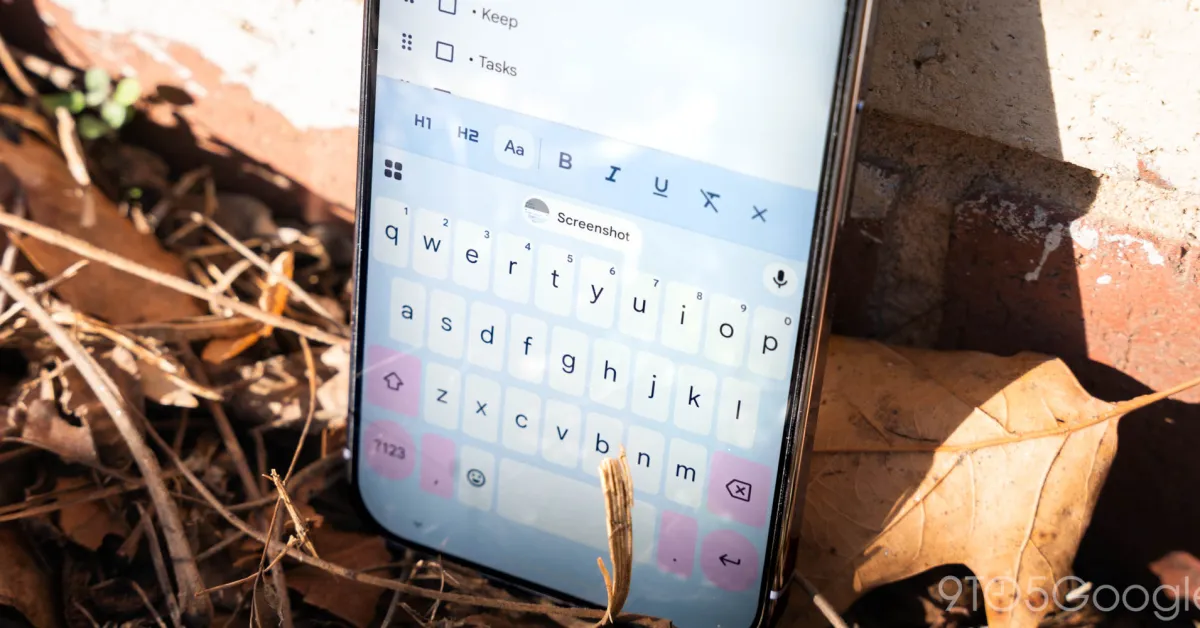 Gboard su Android con immagine introduttiva della tastiera Google