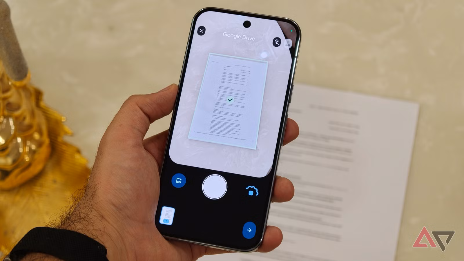 Google Drive scanner Android: cosa controllare prima di digitalizzare documenti, vista frontale