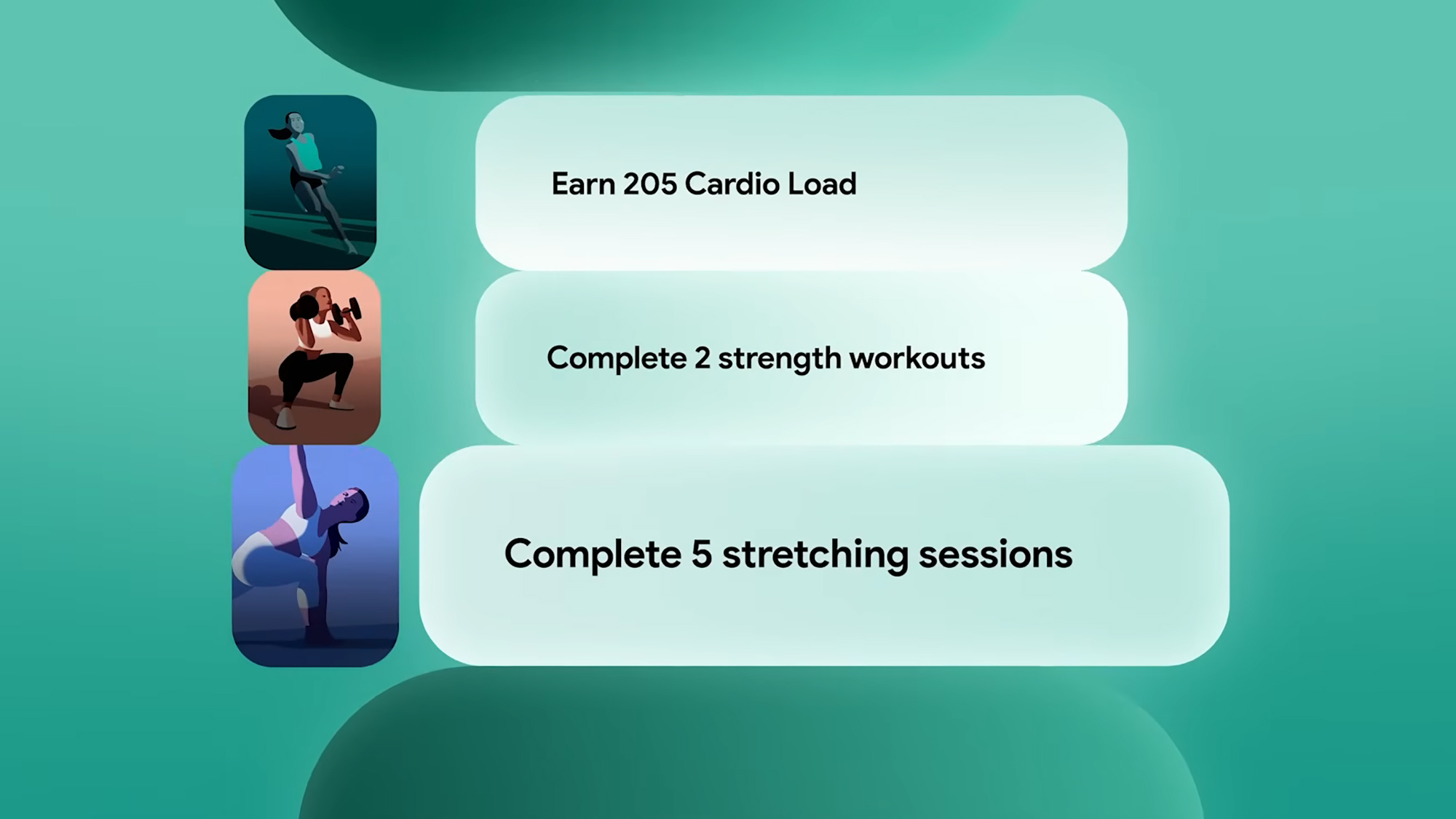 Schermata Google Health con tab e riepiloghi salute