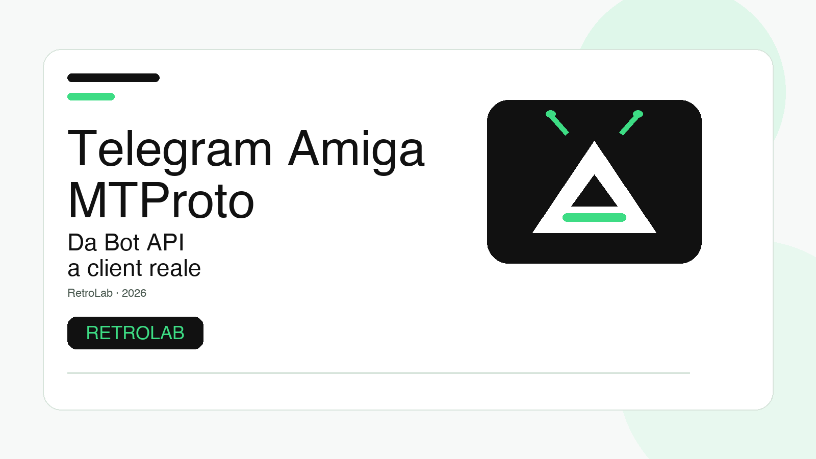 Telegram Amiga diventa MTProto: la svolta da Bot API a client reale