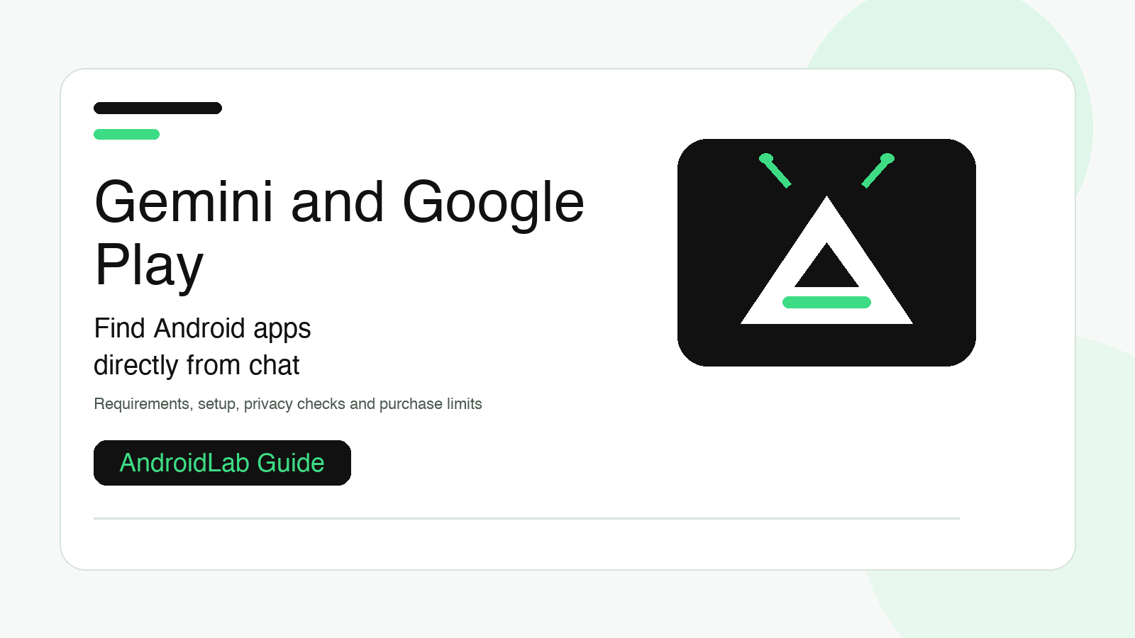 Gemini and Google Play on Android: requirements, setup and limits