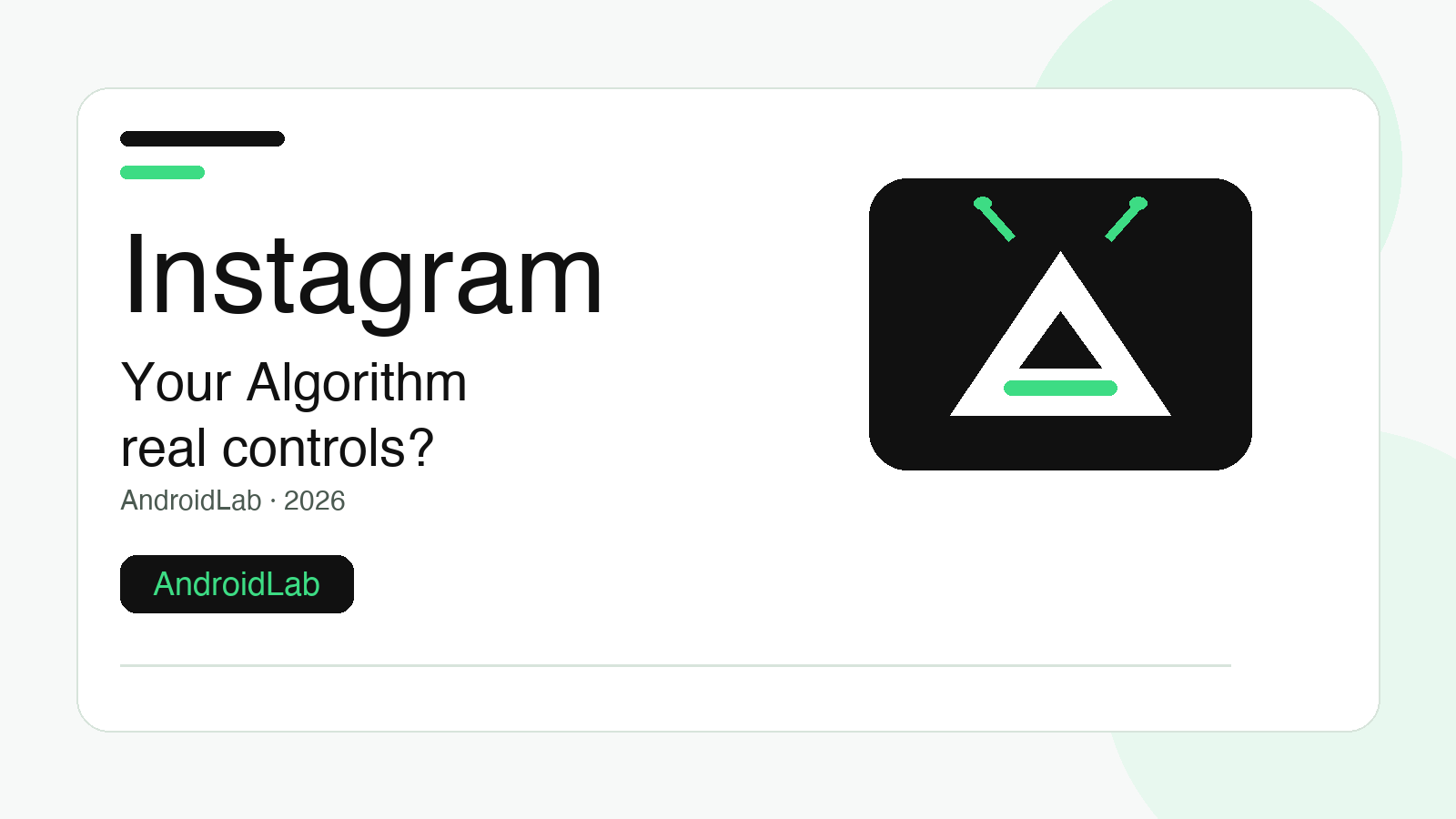 Instagram Your Algorithm: how to check feed controls on Android