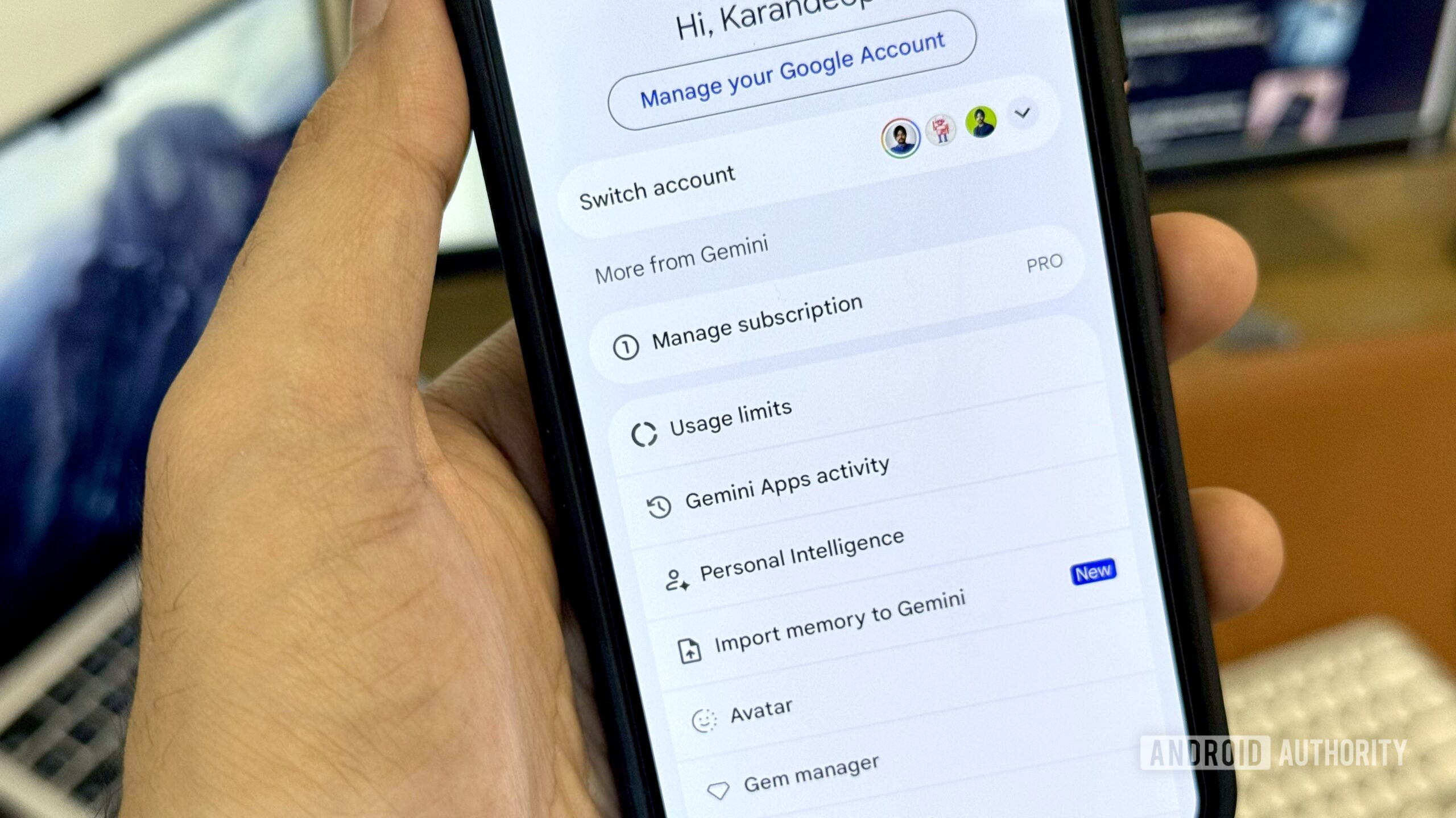 Schermata Usage limits di Gemini su Android
