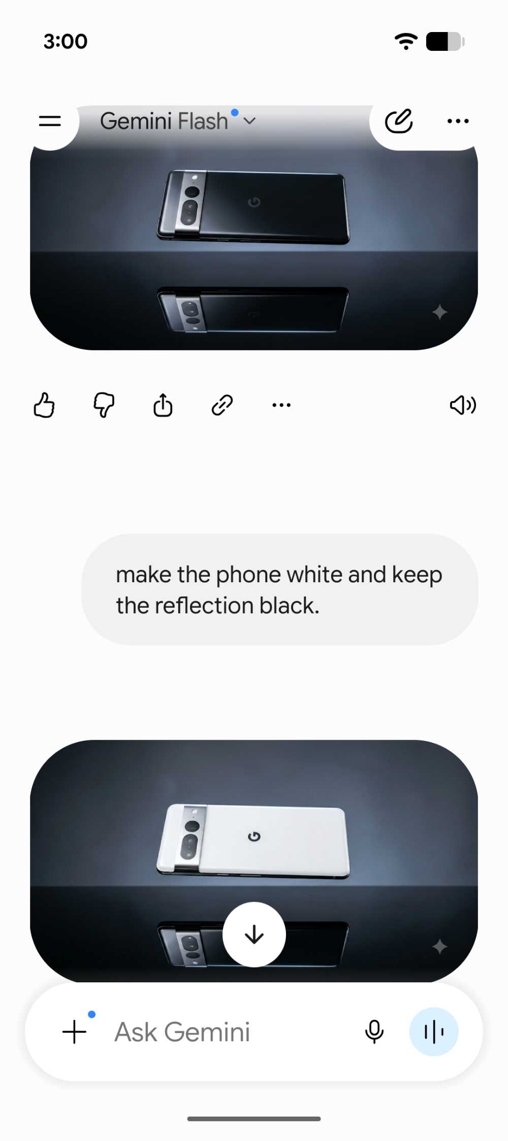 Indicatore dei limiti Gemini durante una sessione su Android