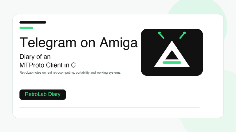 Telegram on Amiga: Diary of an MTProto Client in C