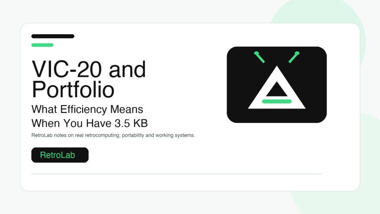 VIC-20 and Portfolio: What Efficiency Means When You Have 3.5 KB