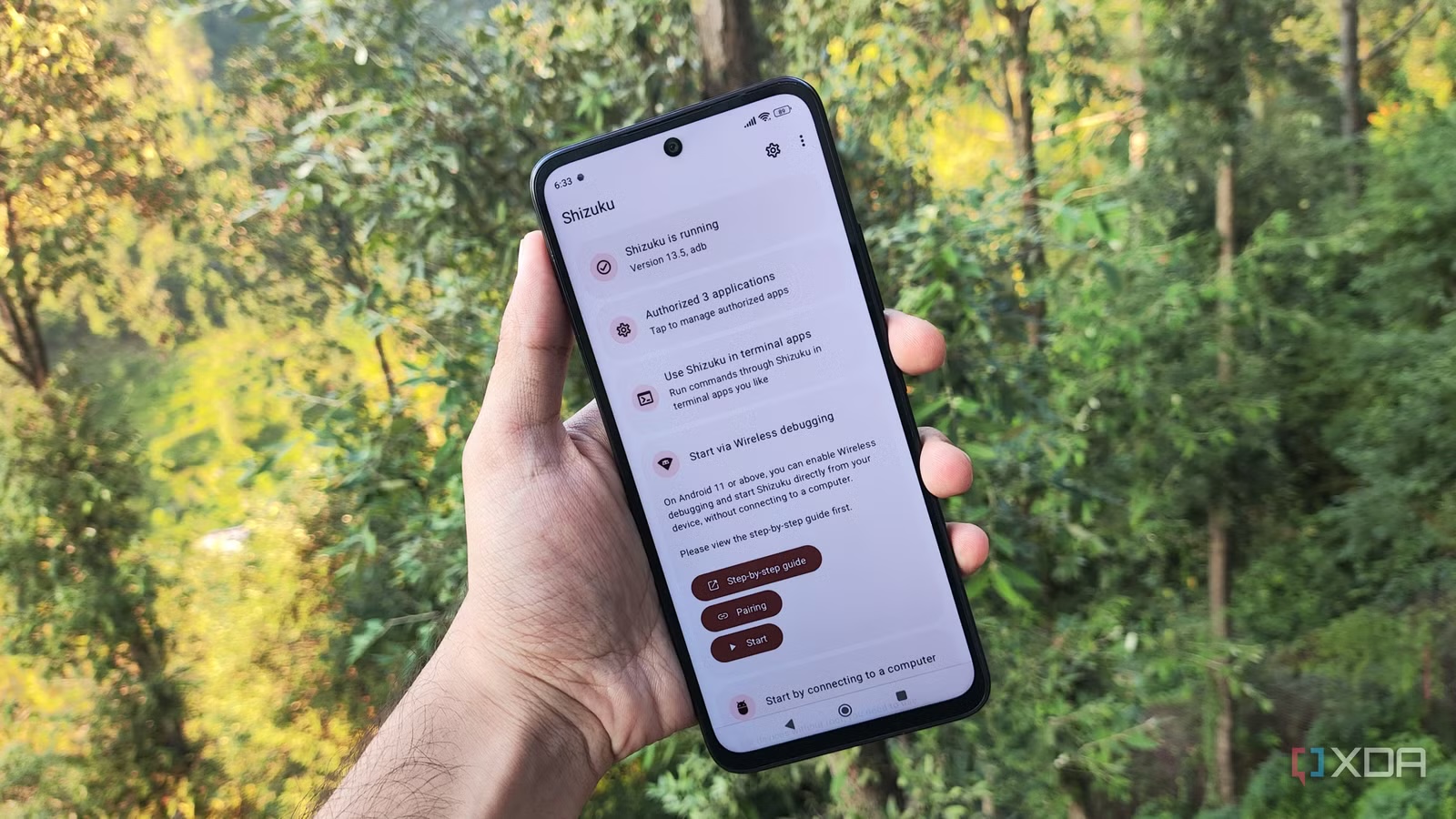 ADB su Android senza PC: schermata Shizuku e autorizzazioni, immagine 1