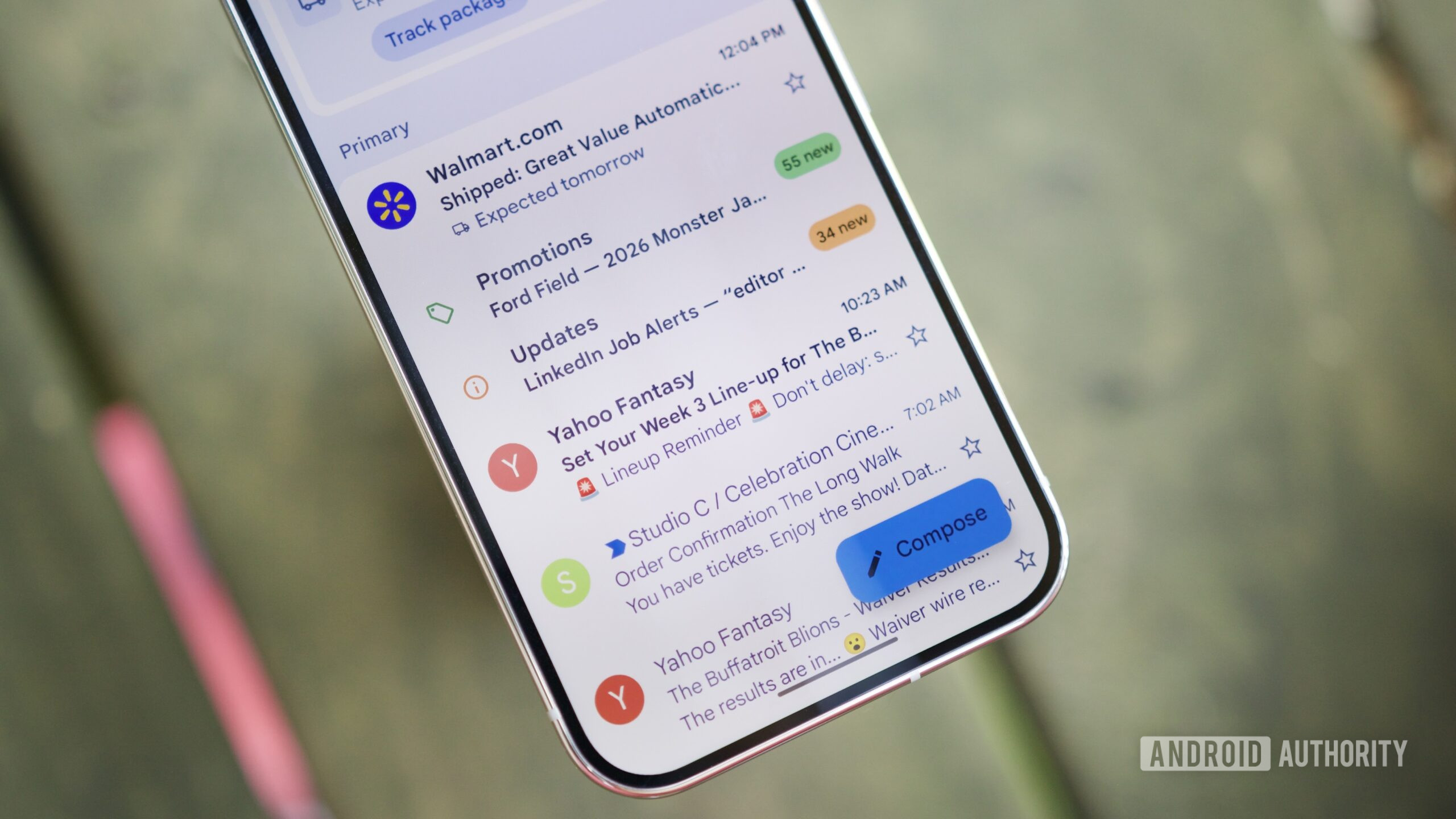 Gmail su Android, esempio di casella principale da proteggere con alias email