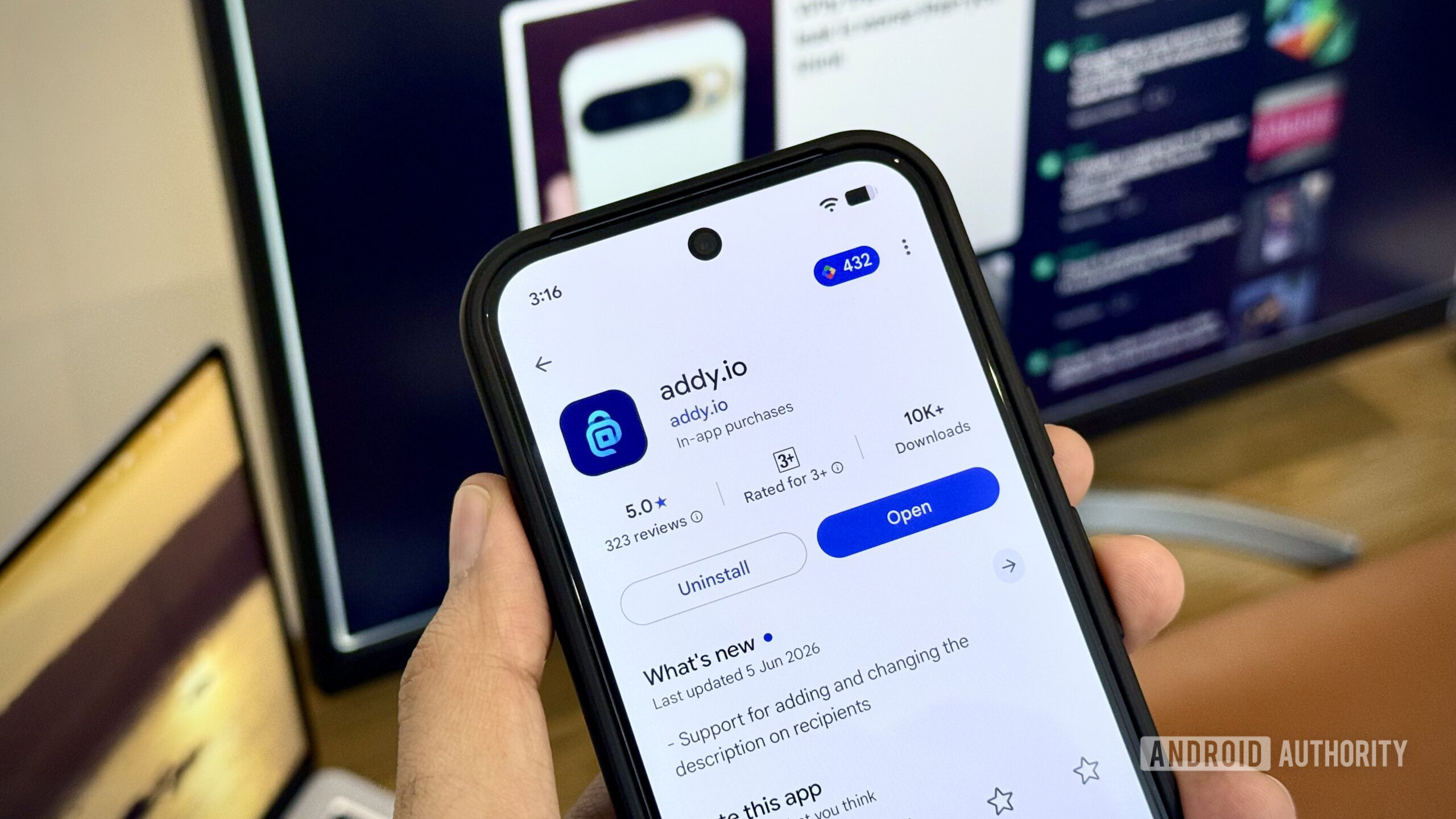 Applicazione addy.io per gestire alias email su smartphone