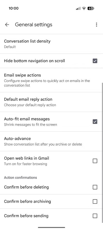 Android in-app browsers: Gmail open-in-browser example