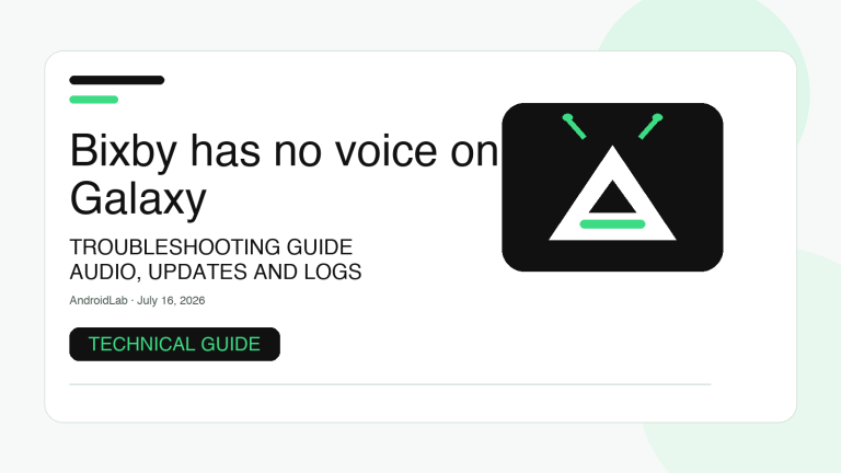 Bixby has no voice on Galaxy: checks before a reset or bug report