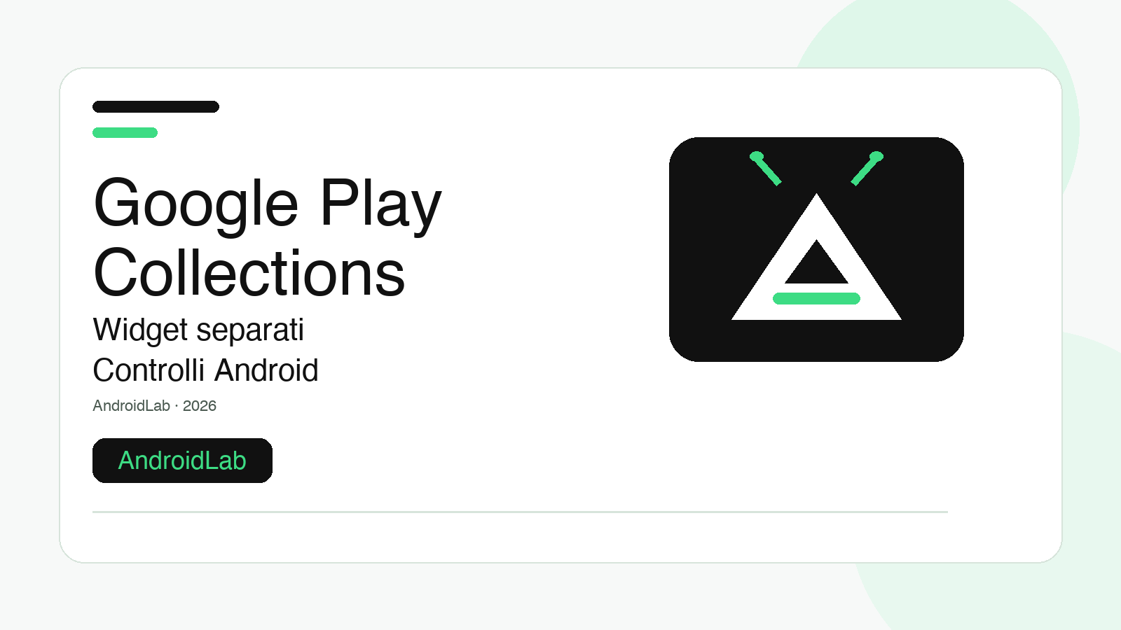 Google Play Collections: guida ai widget separati su Android