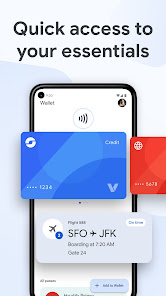 Schermata Google Wallet con pass e carte su Android