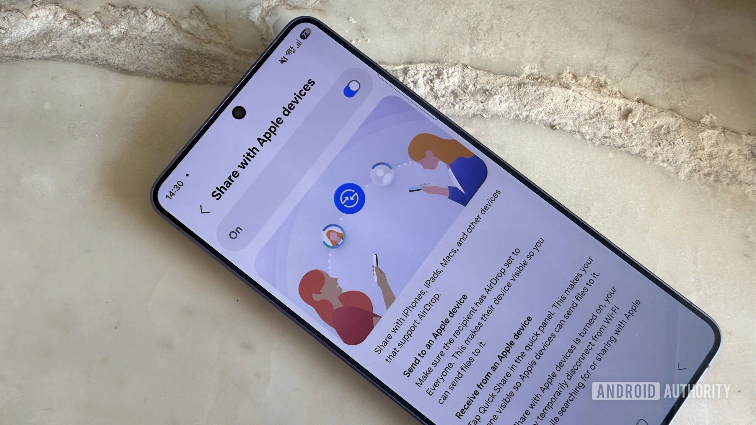 Quick Share e AirDrop: guida Android per ridurre il rischio nelle condivisioni vicine, vista frontale