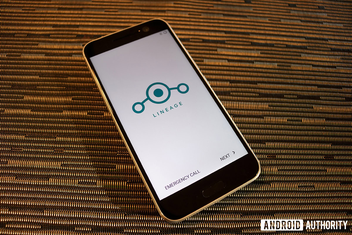 LineageOS installation screen on Android device