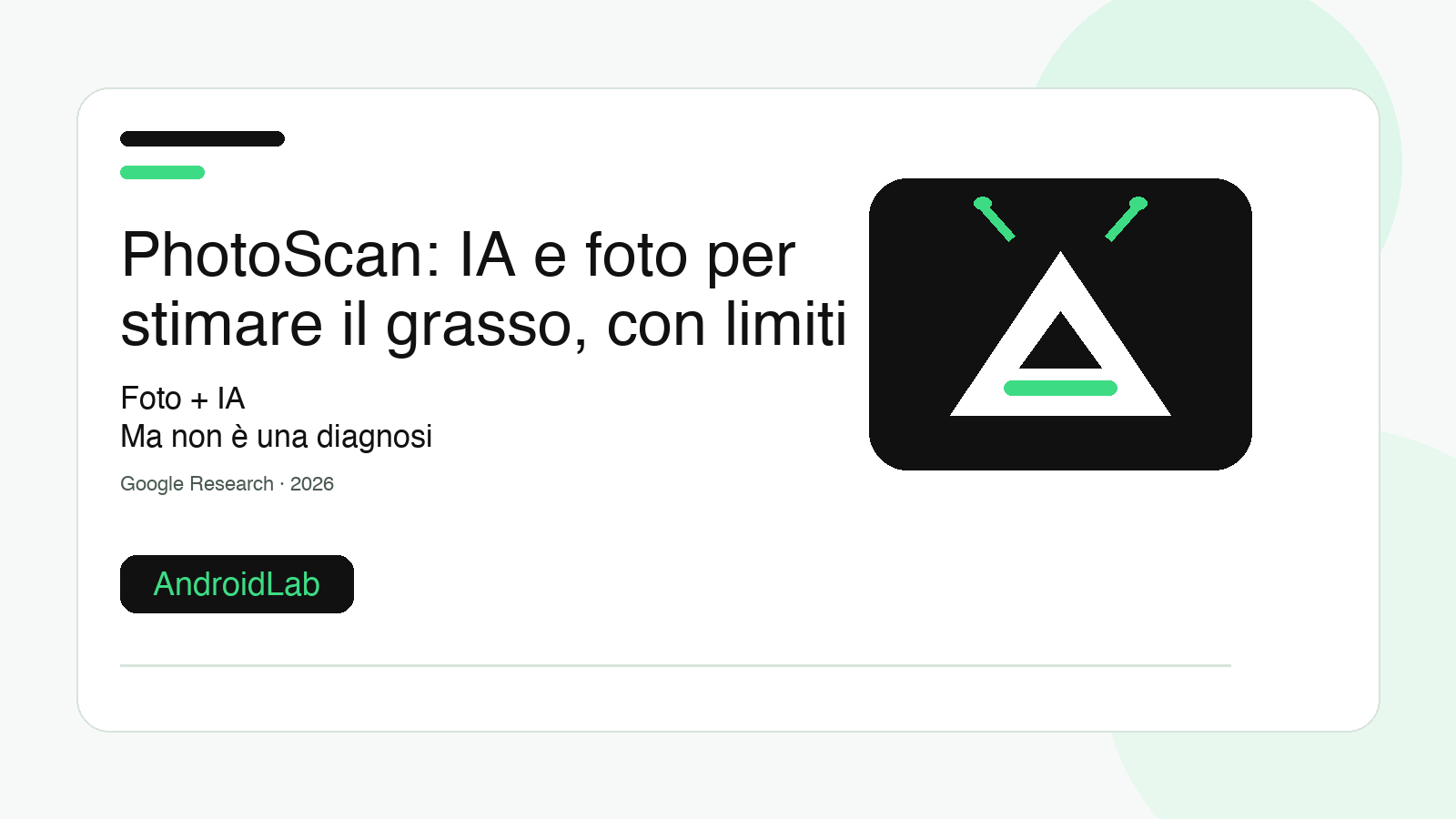 PhotoScan: IA e foto per stimare il grasso, con limiti