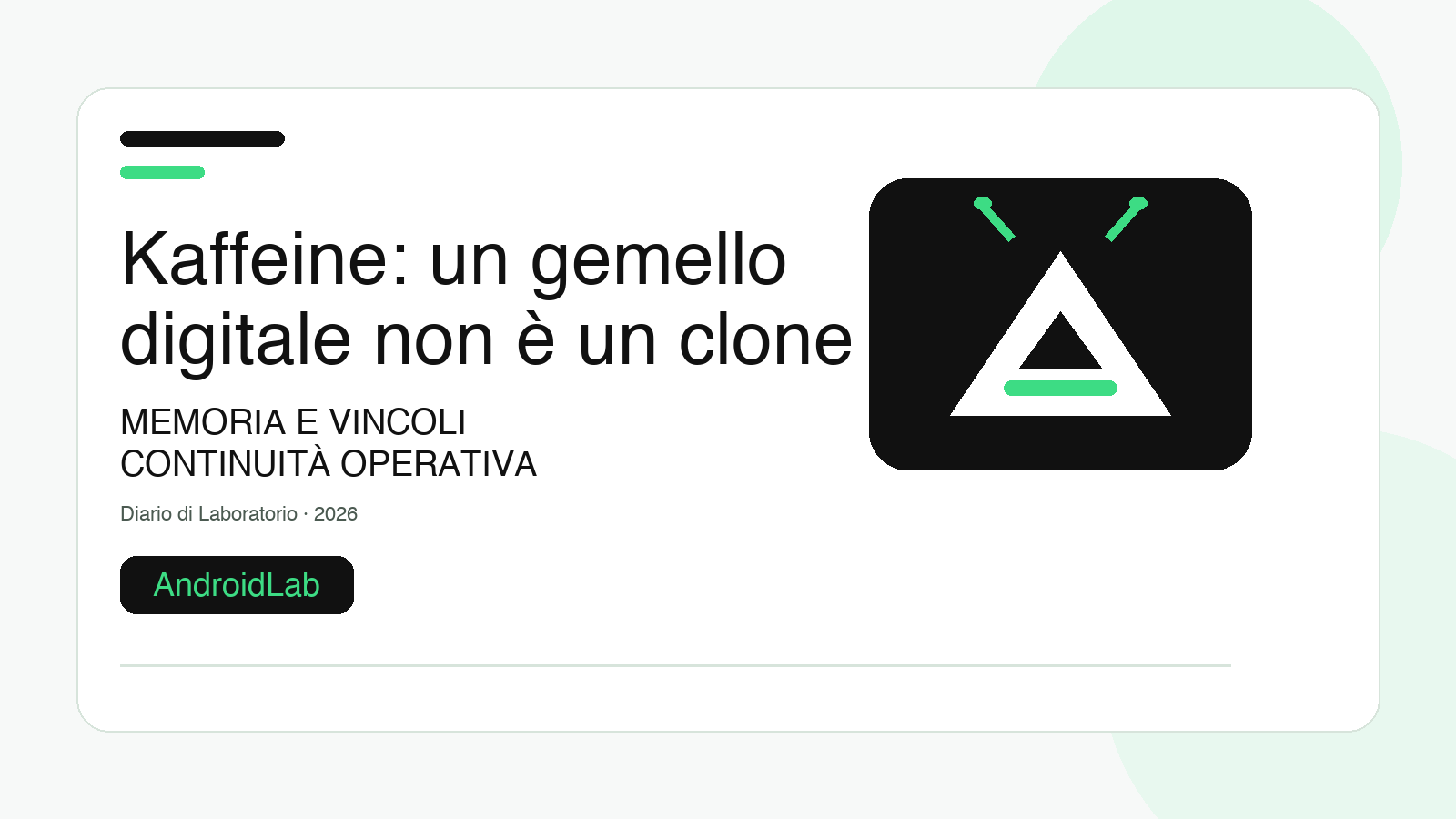 Kaffeine: un gemello digitale non è un clone