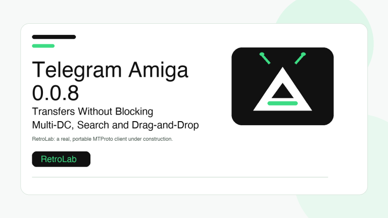 Telegram Amiga 0.0.8: Transfers Without Blocking