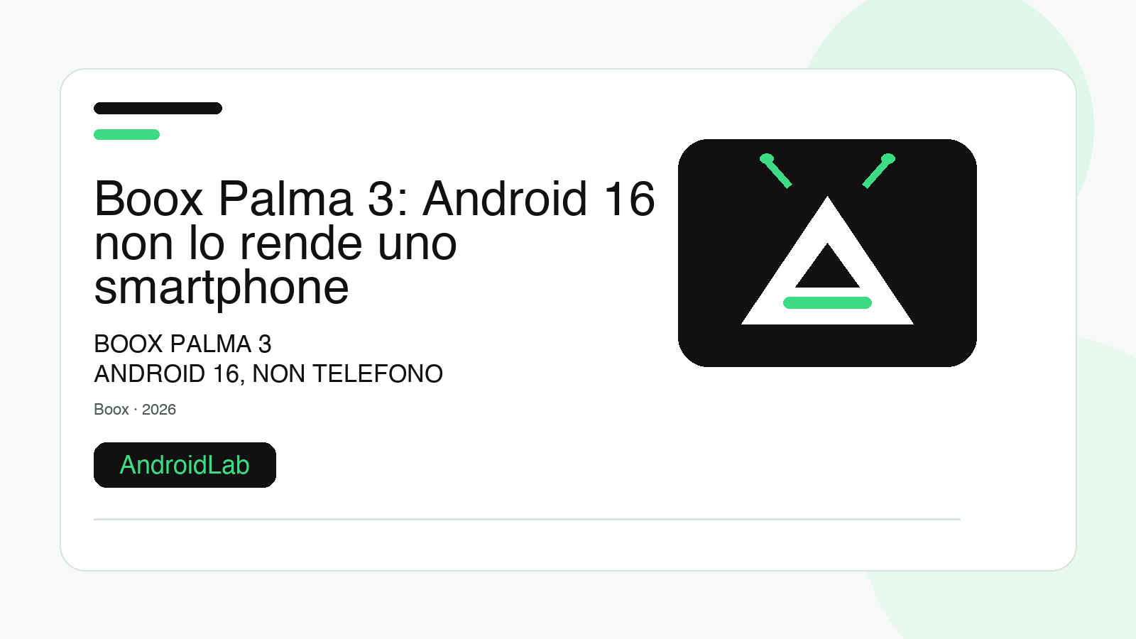 Boox Palma 3: Android 16 non lo rende uno smartphone