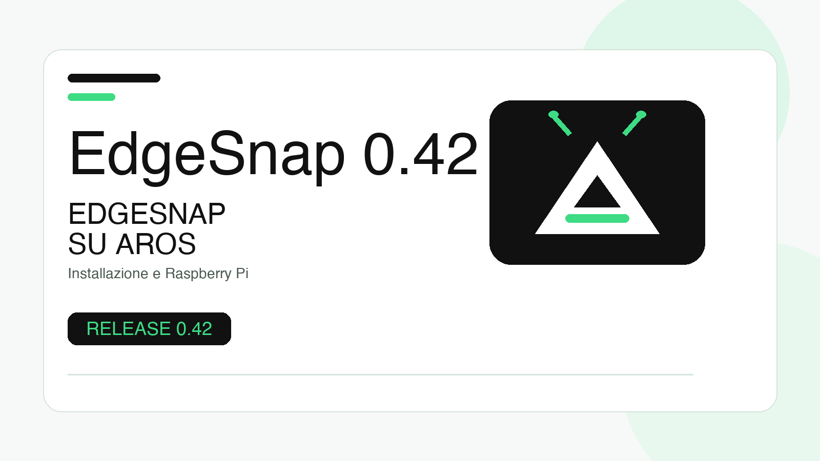 EdgeSnap 0.42: AROS and Raspberry Pi installation